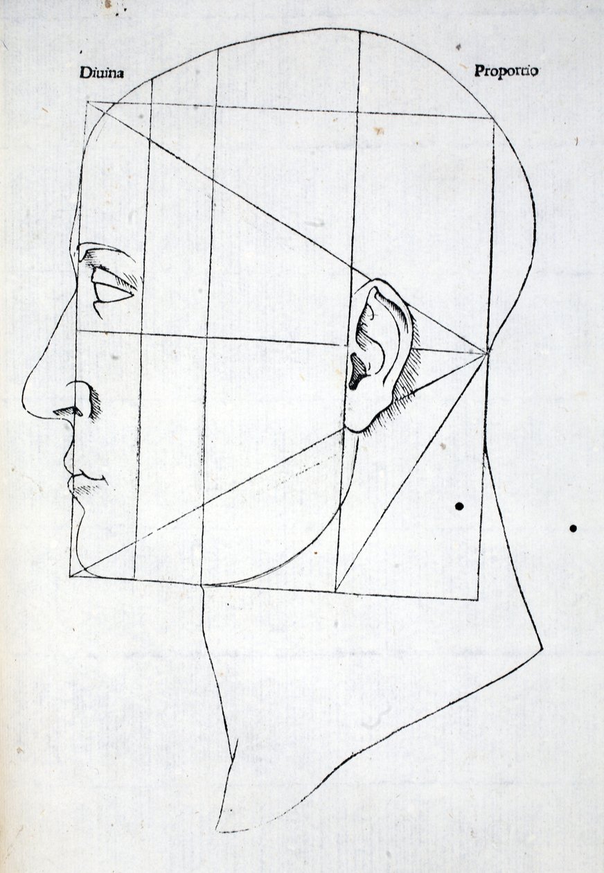 Illusztráció a "Divina Proportione"-ből, Luca Paciolitól (kb. 1445-1517), eredetileg pub. Velence, 1509 alkotó: Leonardo da Vinci