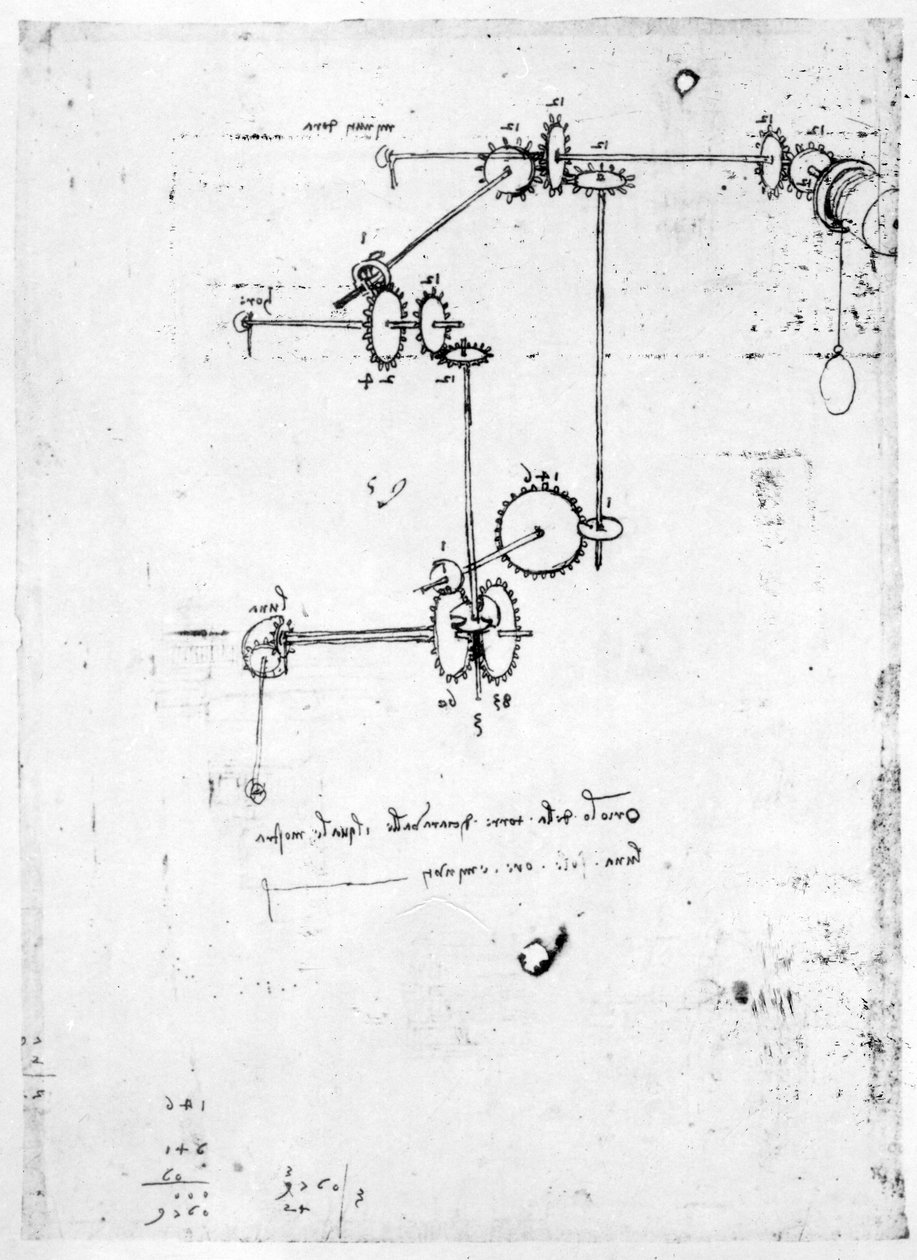 Géptervek, fol. 399v-b (toll és tinta, papír) alkotó: Leonardo da Vinci