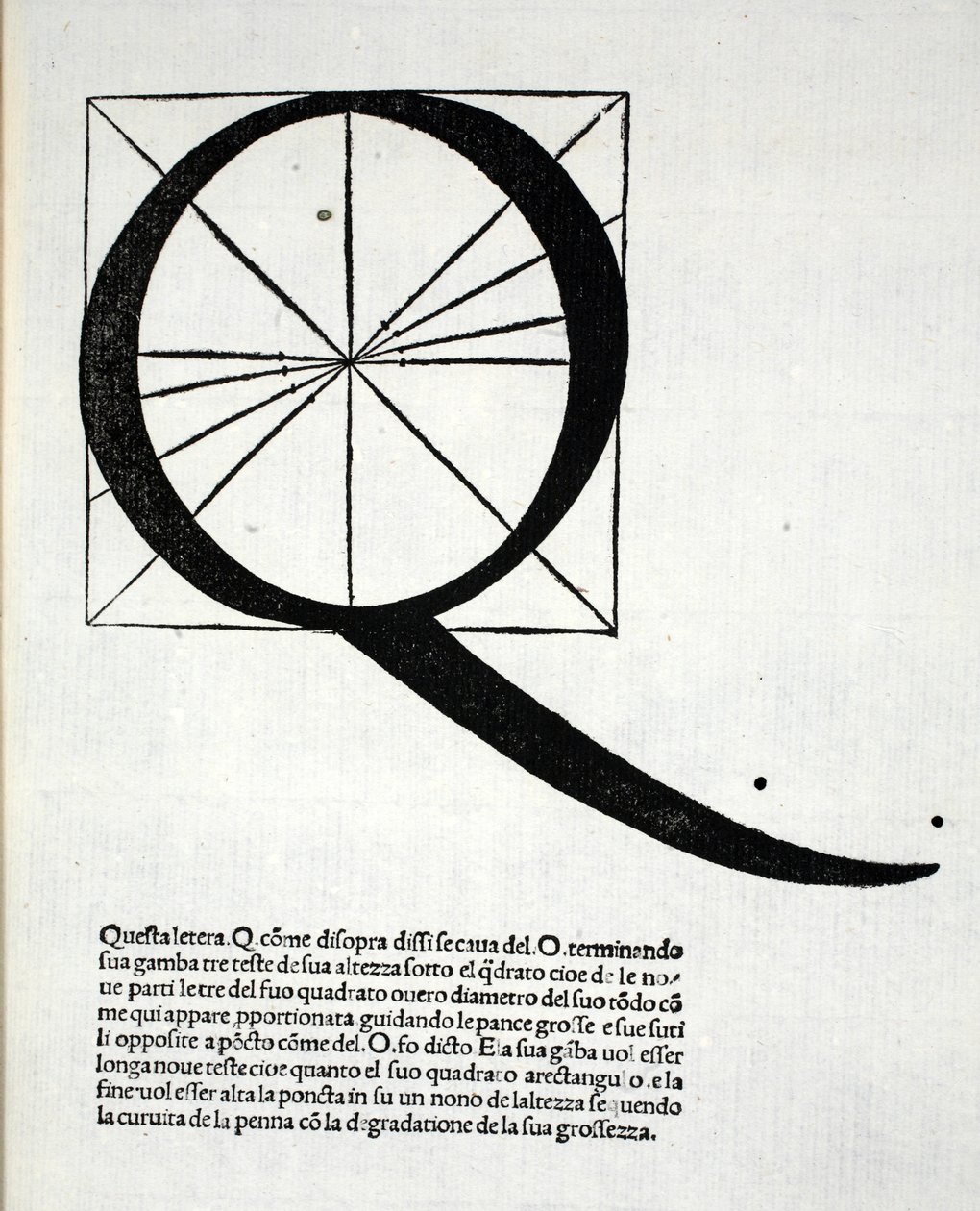 Q, illusztráció Luca Pacioli (1445-1517 körül) "Divina Proportione" című művéből, eredetileg kiadva. Velence, 1509 alkotó: Leonardo da Vinci