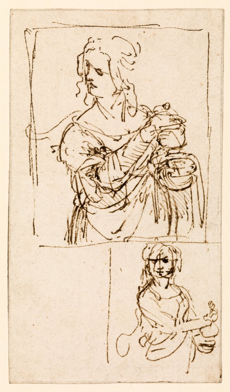 Tanulmányok egy Szent Mária Magdolnának, 1480-83 körül alkotó: Leonardo da Vinci
