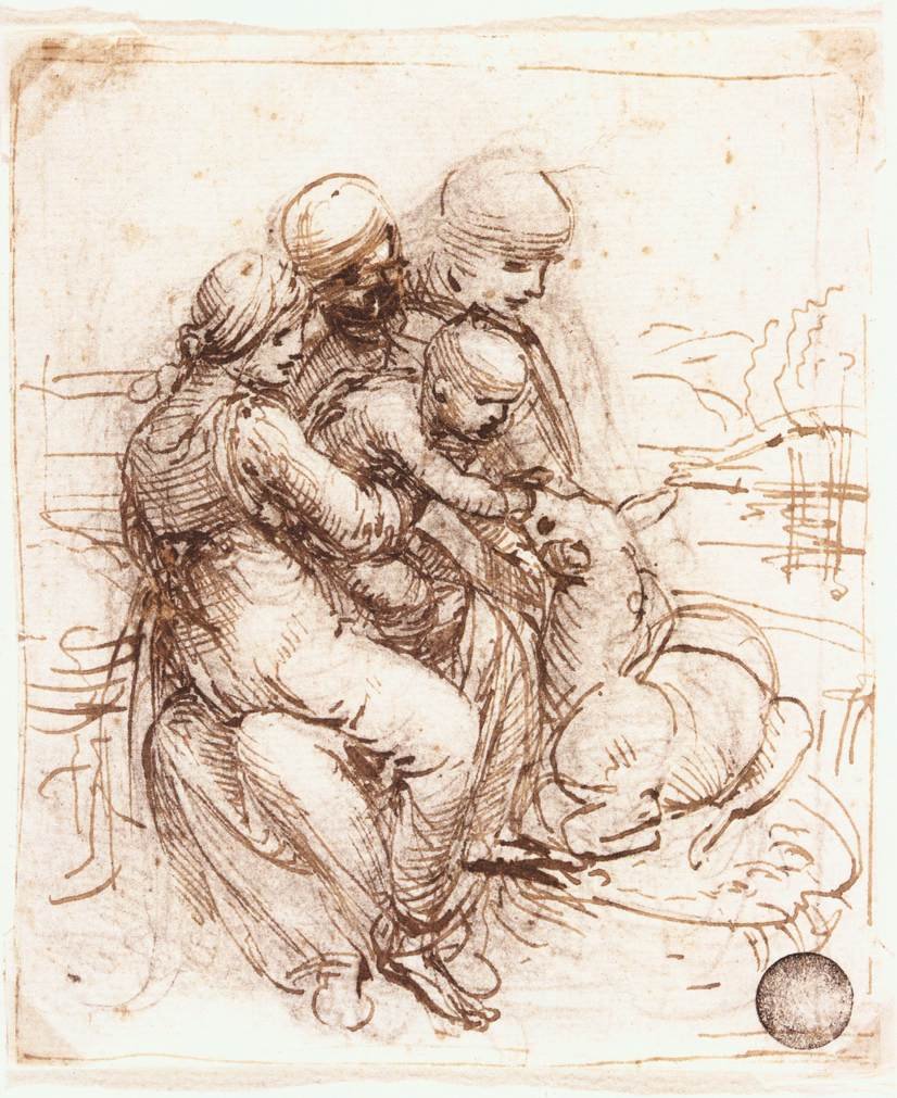 Szent Anna tanulmánya alkotó: Leonardo da Vinci