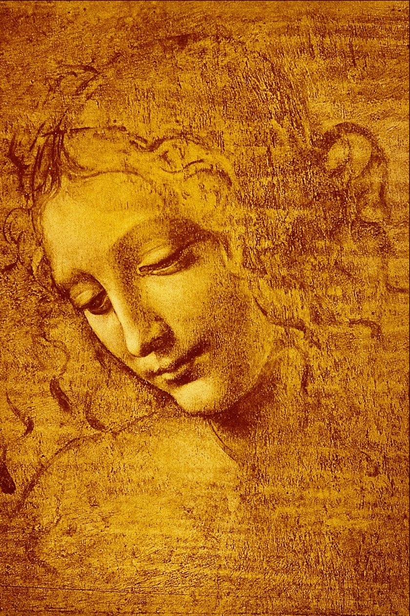 Egy leány vezetője, akit ... alkotó: Leonardo da Vinci