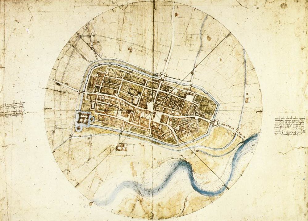 Imola városterve alkotó: Leonardo da Vinci
