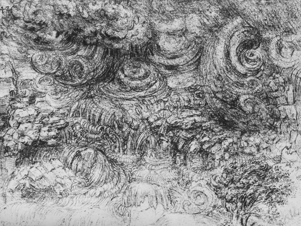 Felhőszakadás, c1480, 1945 alkotó: Leonardo da Vinci