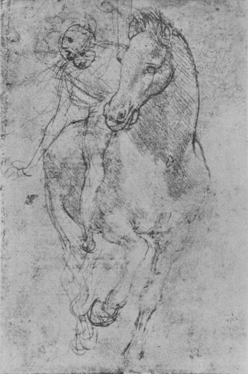 Egy lovas, c1480, 1945 alkotó: Leonardo da Vinci