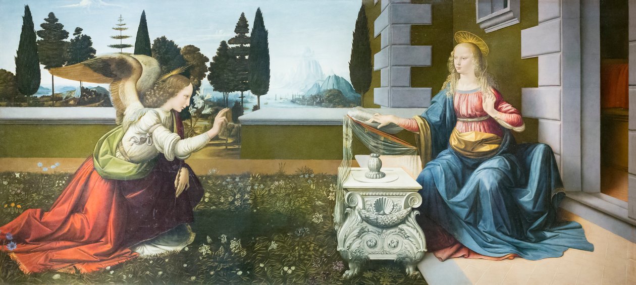 Angyali Üdvözlet alkotó: Leonardo da Vinci