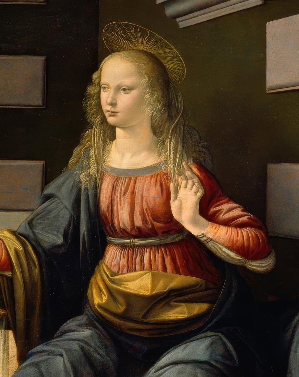 Az Angyali üdvözlet alkotó: Leonardo da Vinci
