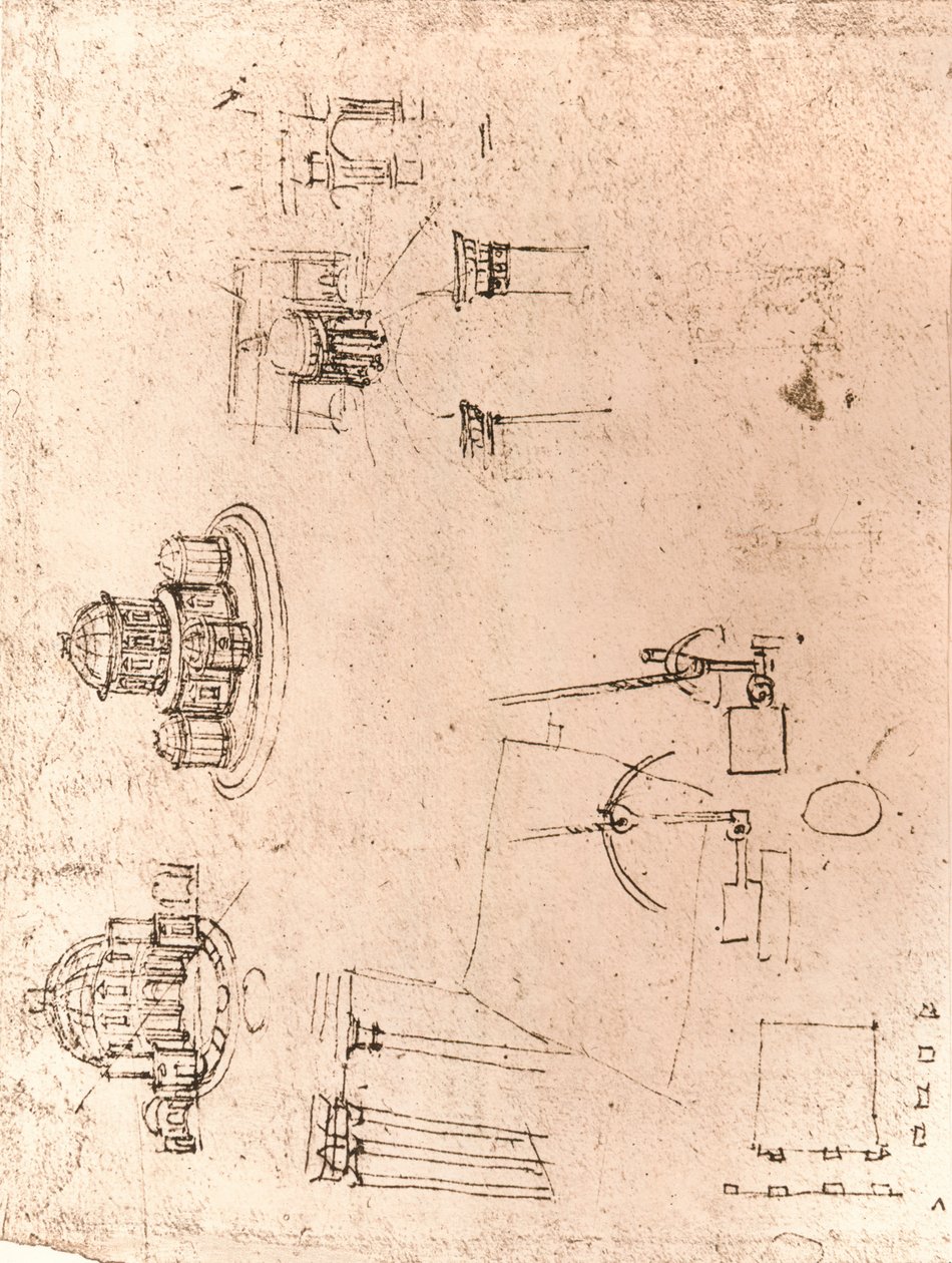 Egyházi építészet rajza, c1472-c1519 1883 alkotó: Leonardo da Vinci