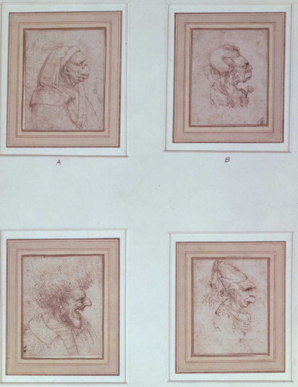 Négy karikatúra alkotó: Leonardo da Vinci