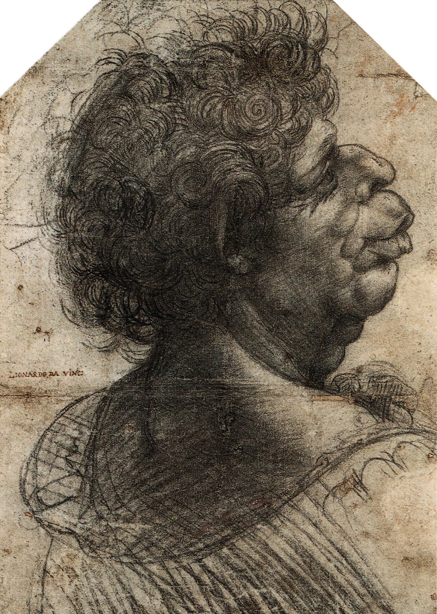 Francia: Tête grotesque Groteszk fej alkotó: Leonardo da Vinci