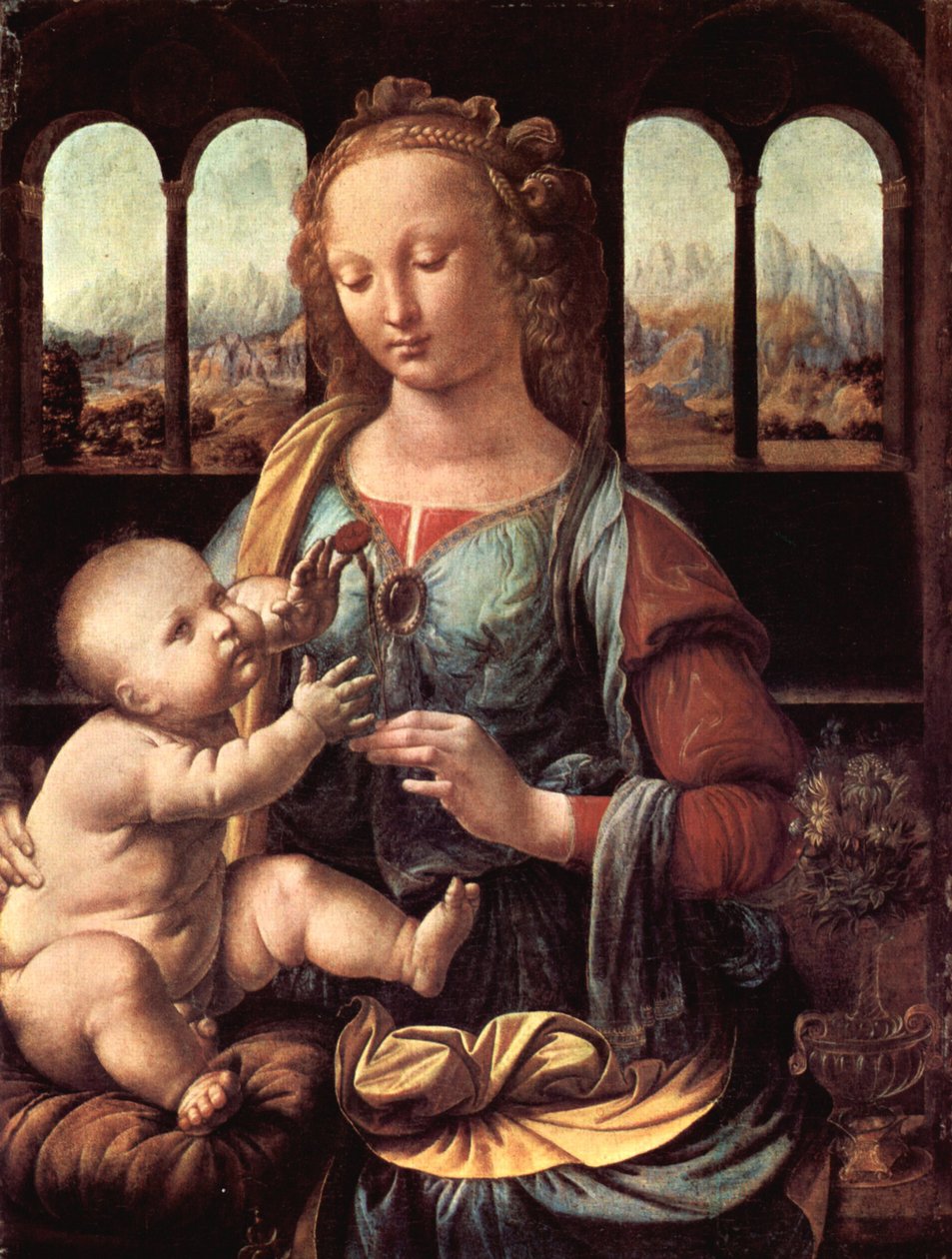 A szegfűs Madonna alkotó: Leonardo da Vinci