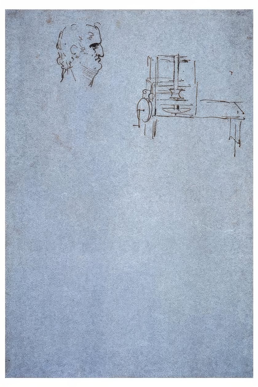 Férfi profilportré alkotó: Leonardo da Vinci