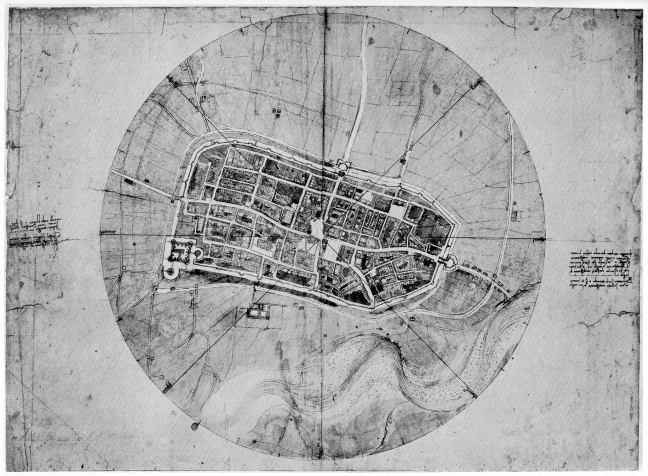 Imola terve, Olaszország, c1502 1954 alkotó: Leonardo da Vinci