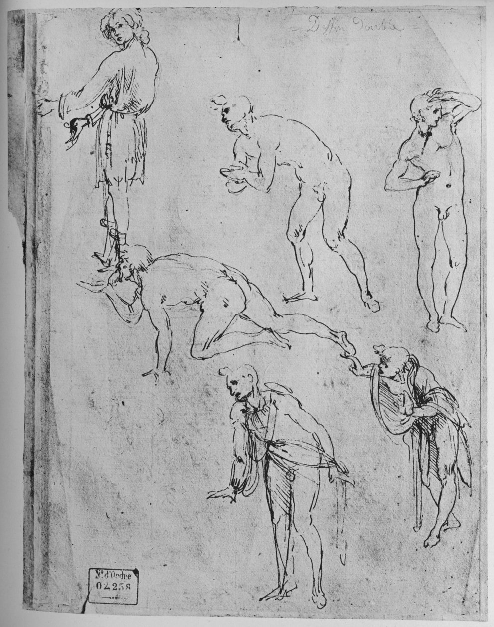 Six Studies of Figures, 1481-1483, 1945 alkotó: Leonardo da Vinci