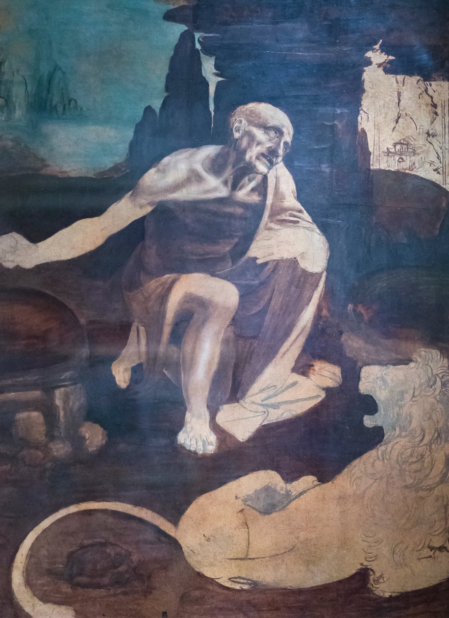 Szent Jeromos, 1480-82 körül alkotó: Leonardo da Vinci