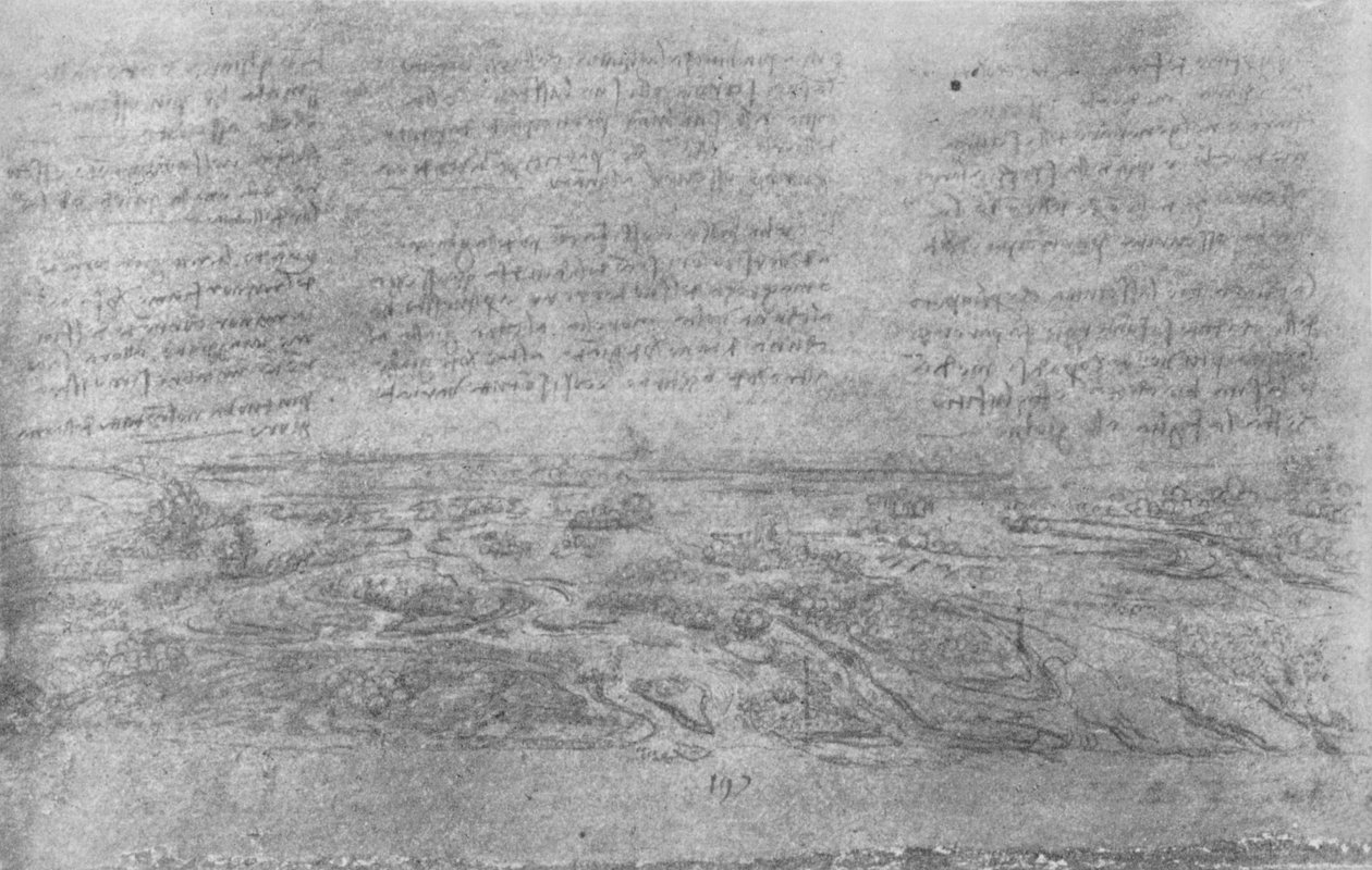 Kilátás egy Deltára, c1480 1945 alkotó: Leonardo da Vinci