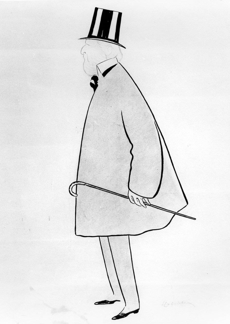 Jacques Doucet karikatúrája, 1910-29 körül (tinta papíron) alkotó: Leonetto Cappiello