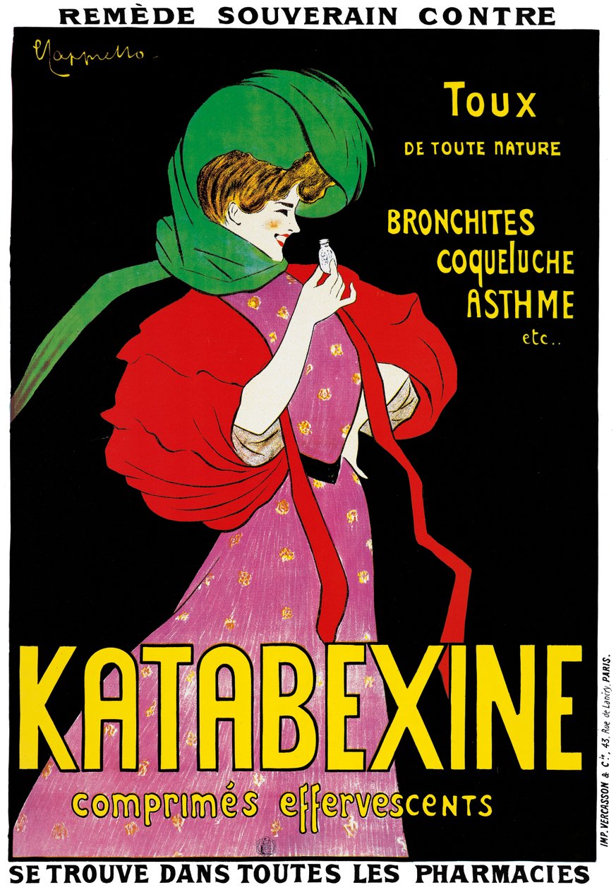 „Katabexine” gyógyszereket reklámozó plakát, 1898 alkotó: Leonetto Cappiello