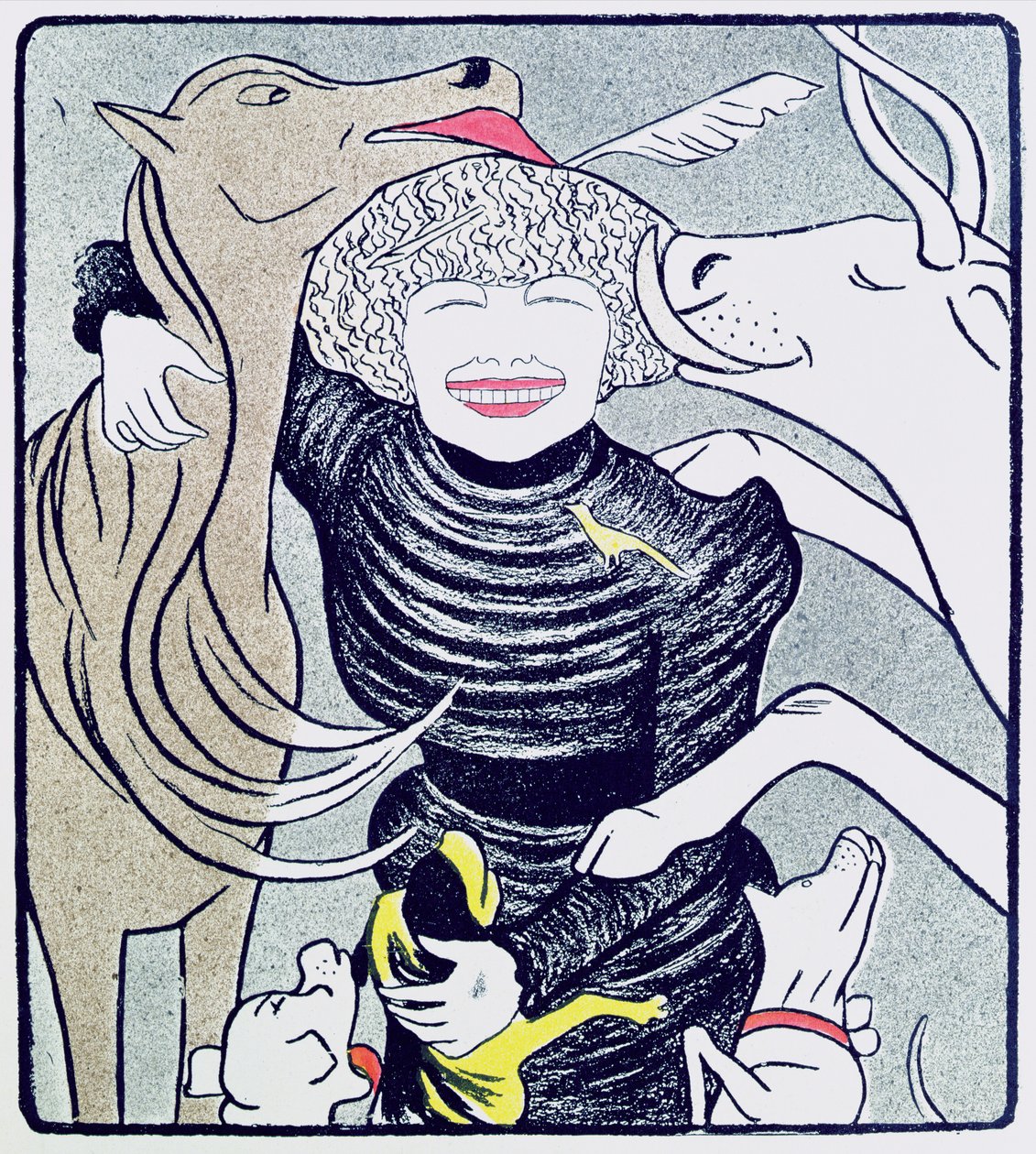Severine (Caroline Remy) (1855-1929) az állatok barátja, a Le Rire-ből, 1899. április 8., újra megjelent a 70 Dessins de Cappiello, 1905 alkotó: Leonetto Cappiello