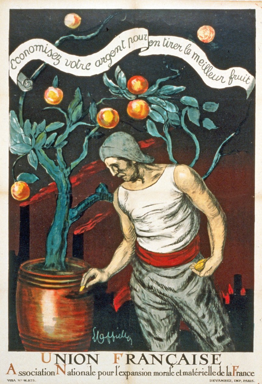 Union Française National Association for the Moral and Material Expansion of France, pub. 1914-18 alkotó: Leonetto Cappiello