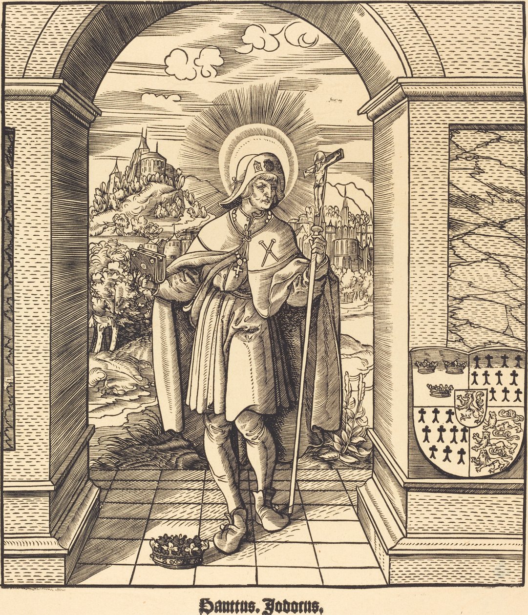 Szent Jodocus alkotó: Leonhard Beck