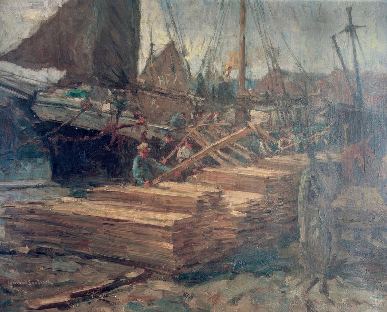 A fa oltásakor alkotó: Leonhard Sandrock