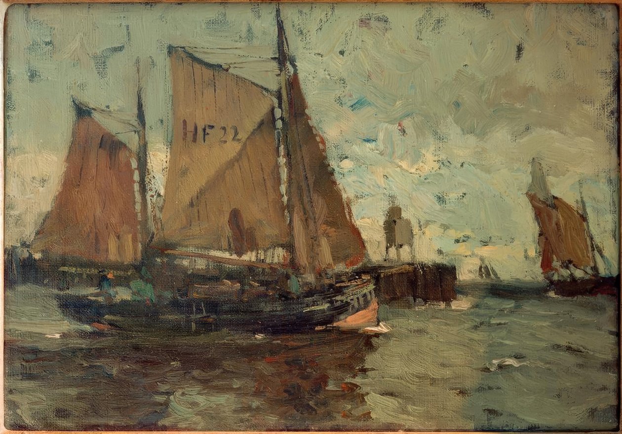 Finkenwerder horgászvágó HF 22 (Cuxhaven) alkotó: Leonhard Sandrock