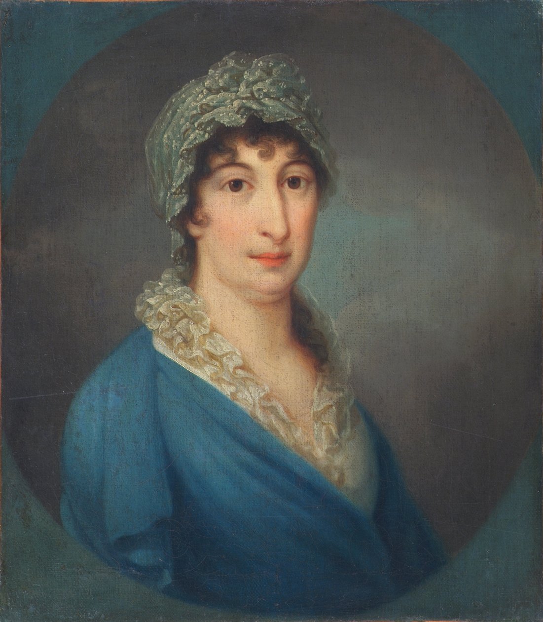 kék ruhás hölgy alkotó: Leopold Blonder