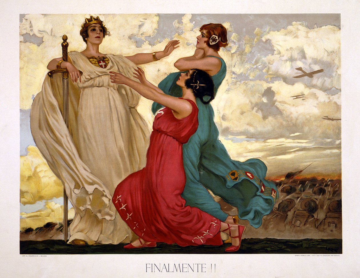 Végre!, 1918 alkotó: Leopoldo Metlicovich