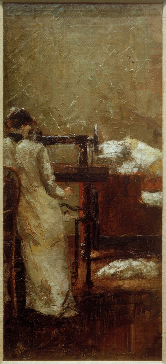 Nő a varrógépnél alkotó: Lesser Ury