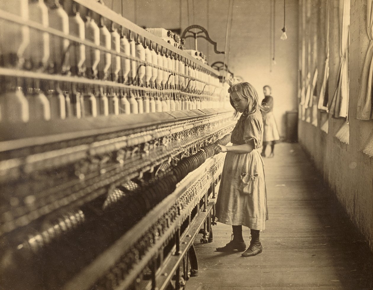 Sadie Pfeiffer, fonó a pamutgyárban alkotó: Lewis W. Hine