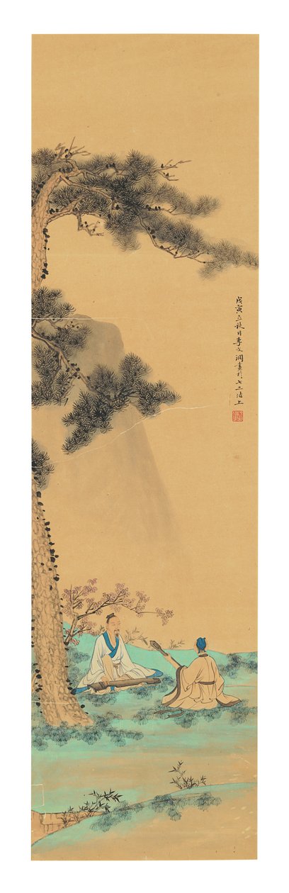 Két zenész, 1758 alkotó: Li Wenyuan