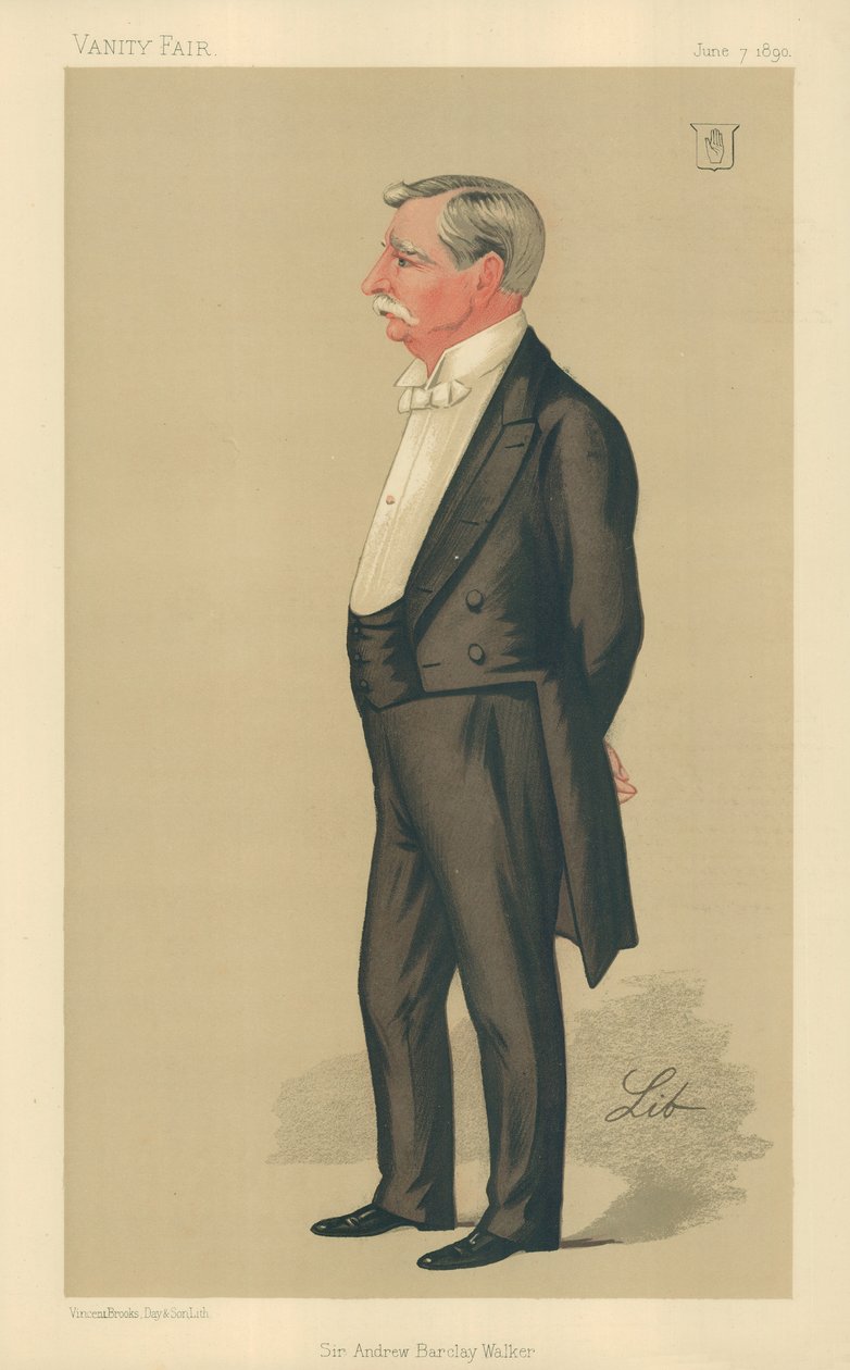 Sir Andrew Barclay Walker, 1890. június 7., Vanity Fair karikatúra alkotó: Liborio Prosperi