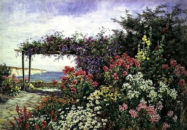 A virágzó határ, Sussex alkotó: Lilian Stannard