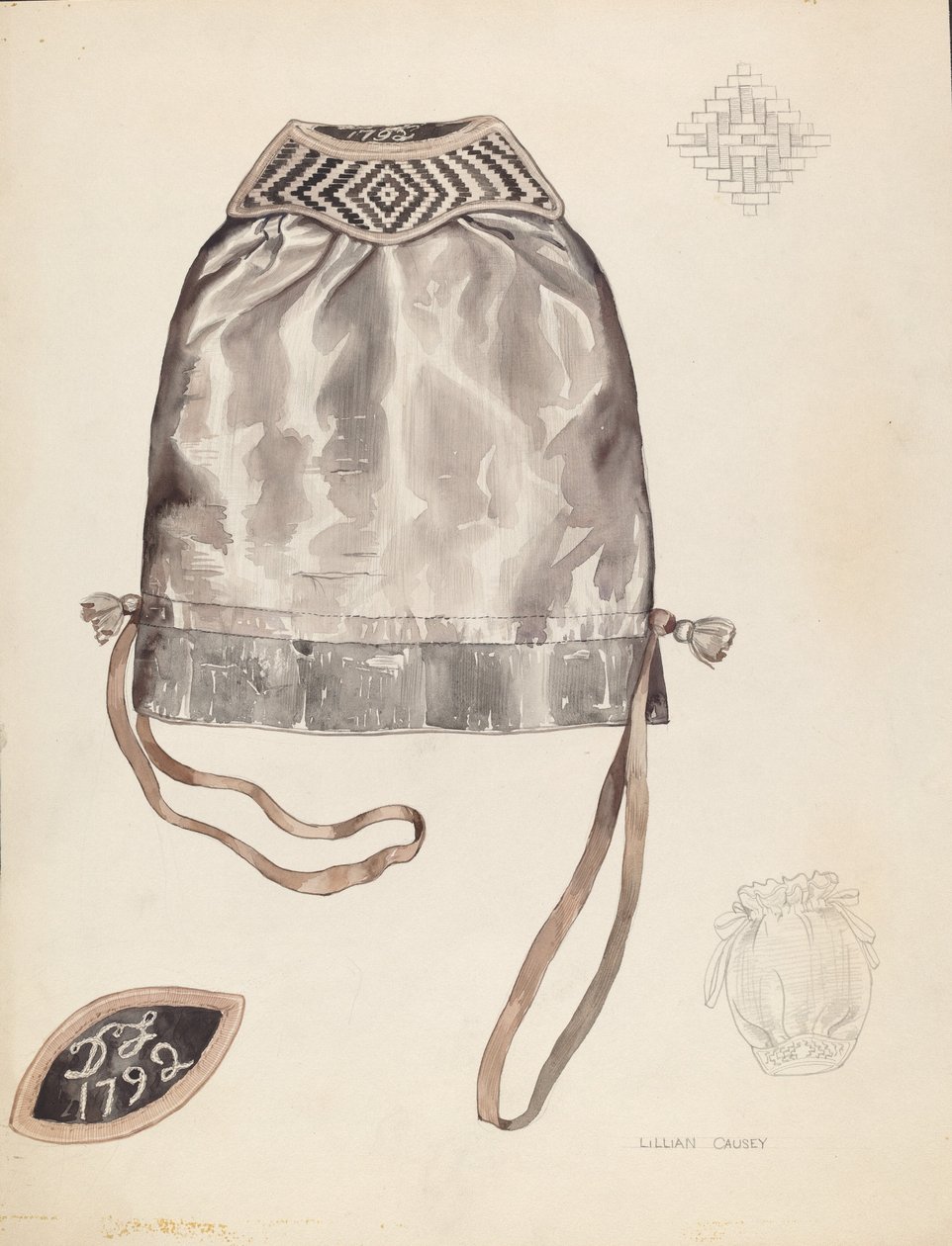 Táska, c. 1937. alkotó: Lillian Causey