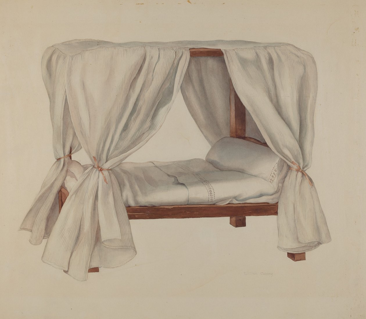 Babaágy, c. 1937. alkotó: Lillian Causey