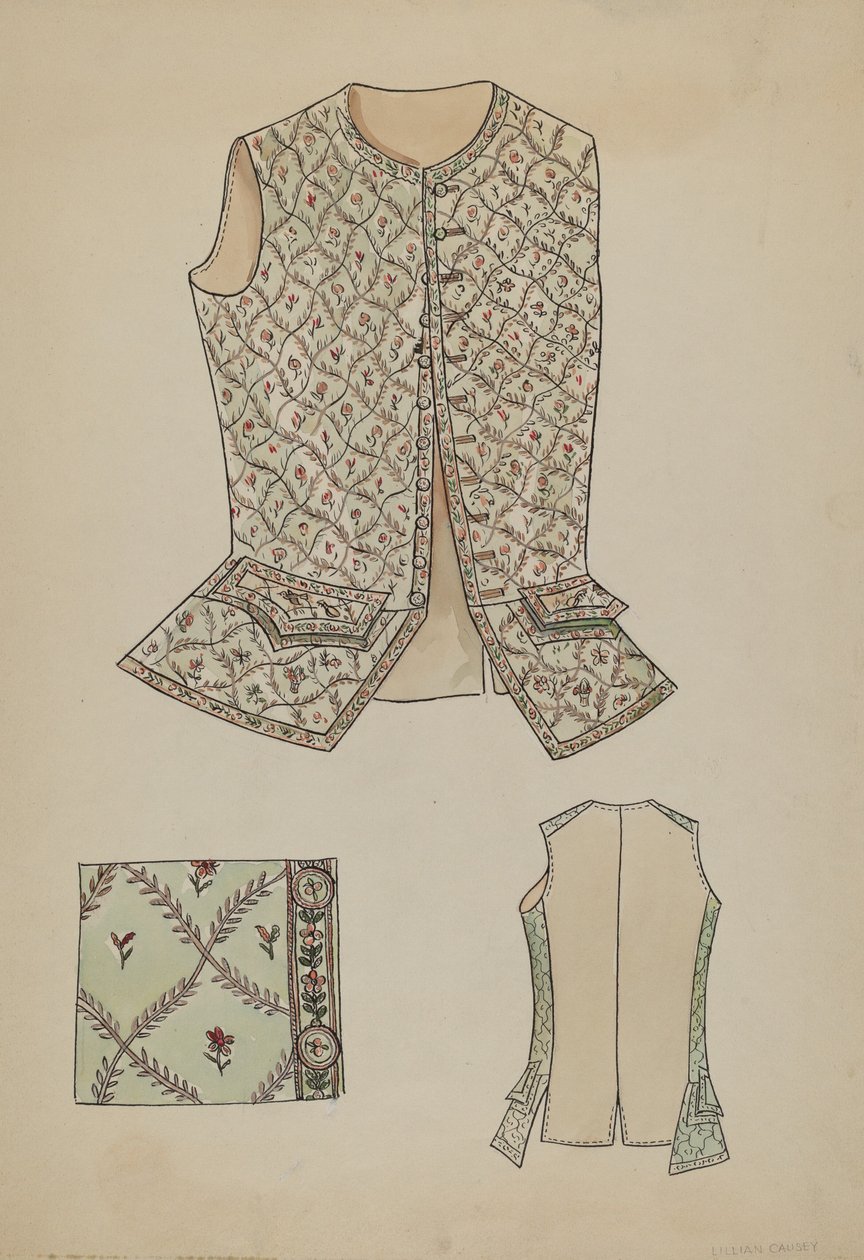 Mellény, 19351942. alkotó: Lillian Causey