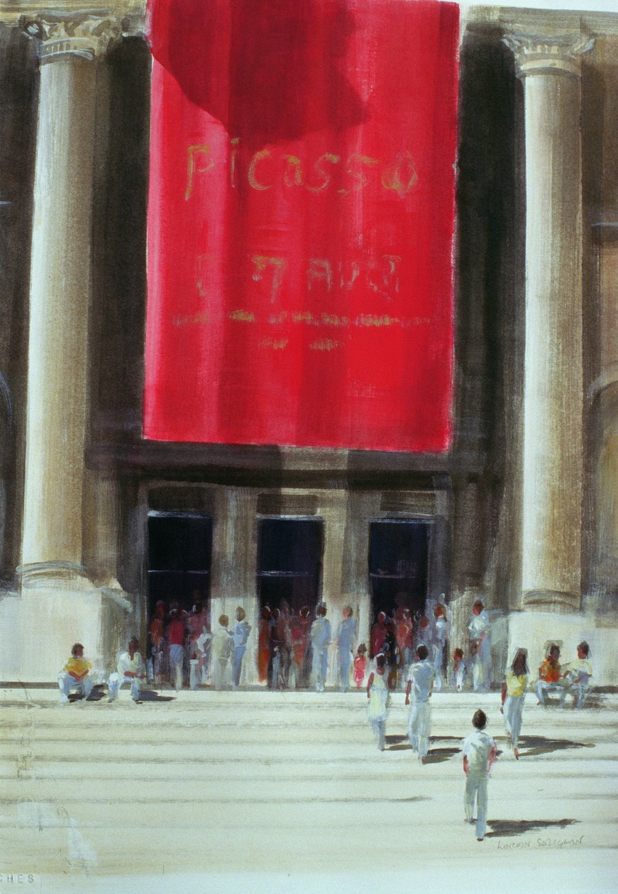 A Metropolitan Múzeum bejárata, New York City, 1990 alkotó: Lincoln Seligman