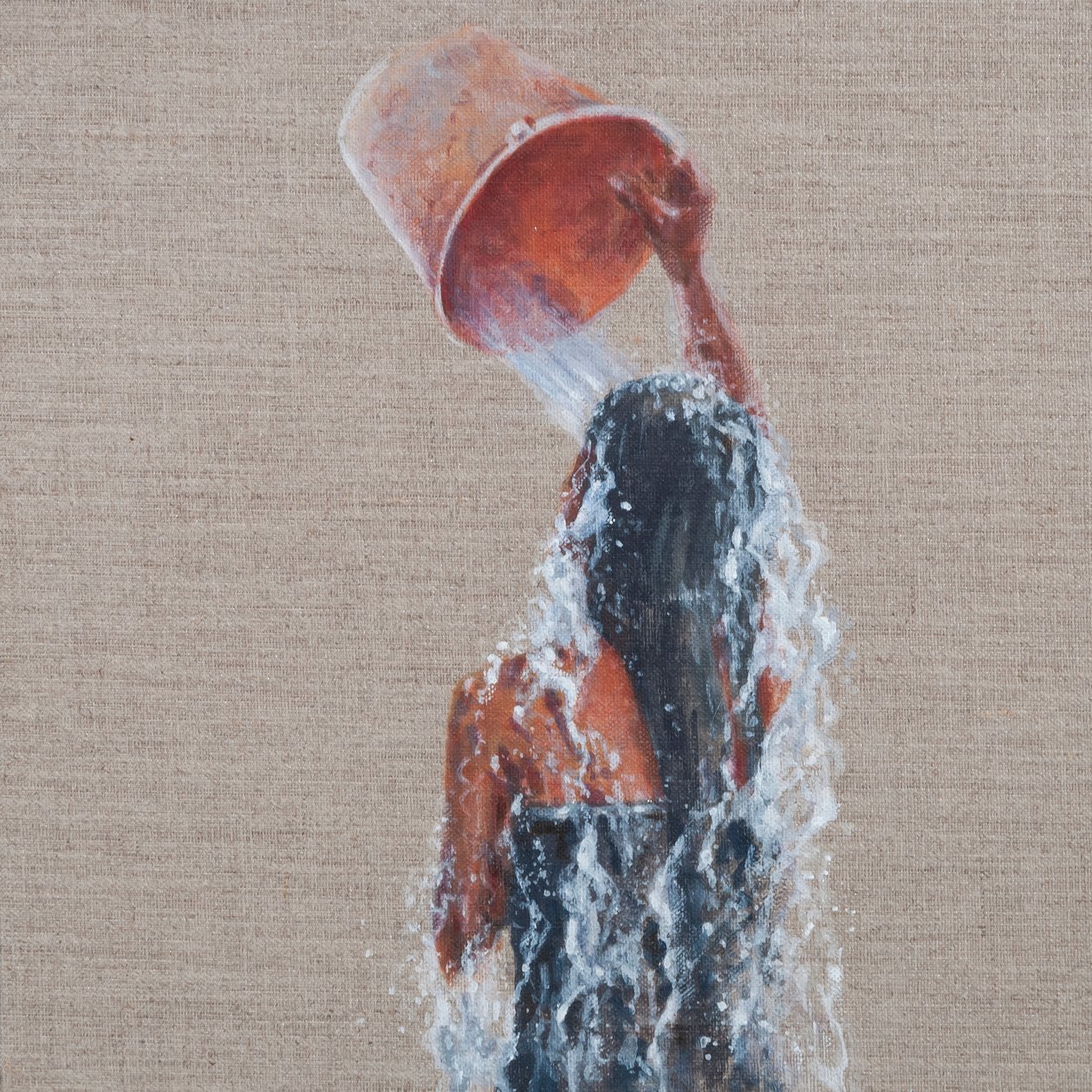 Lányfürdőzés, 2012 (akril, vászon) alkotó: Lincoln Seligman