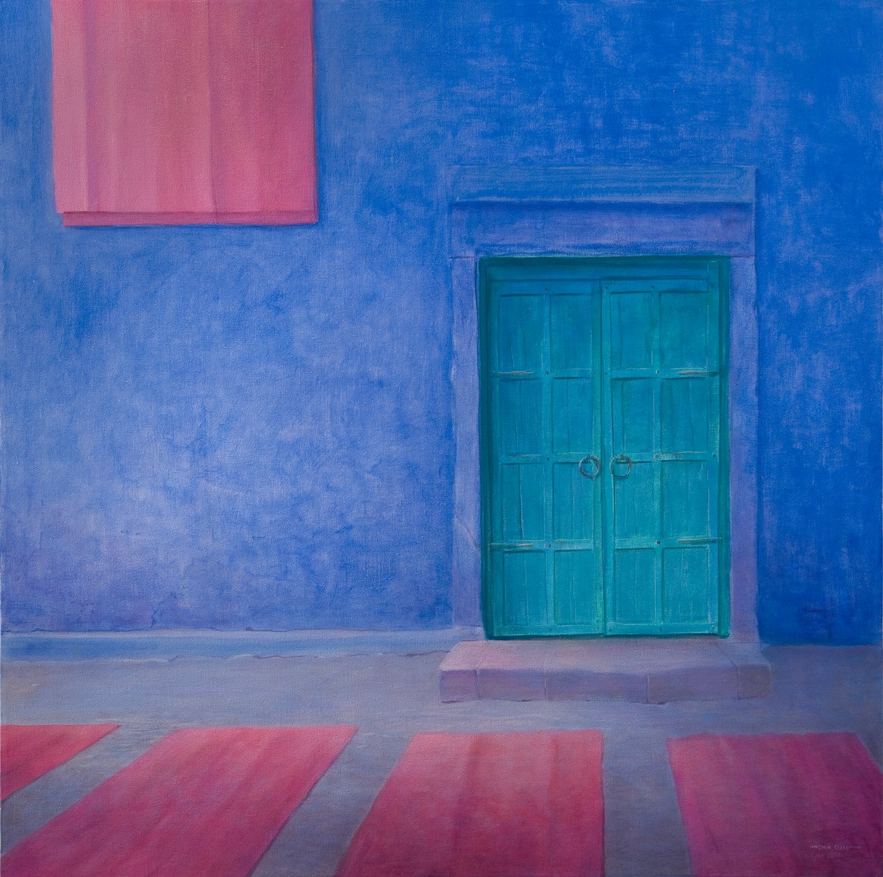 Green Door Jodhpur, 2010 (akril, vászon) alkotó: Lincoln Seligman
