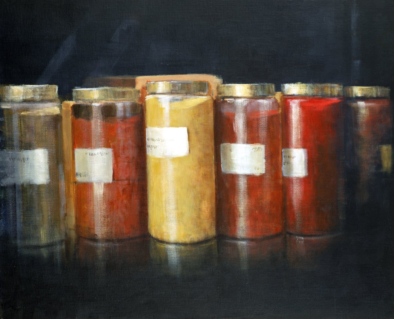 Pigment tégelyek alkotó: Lincoln Seligman