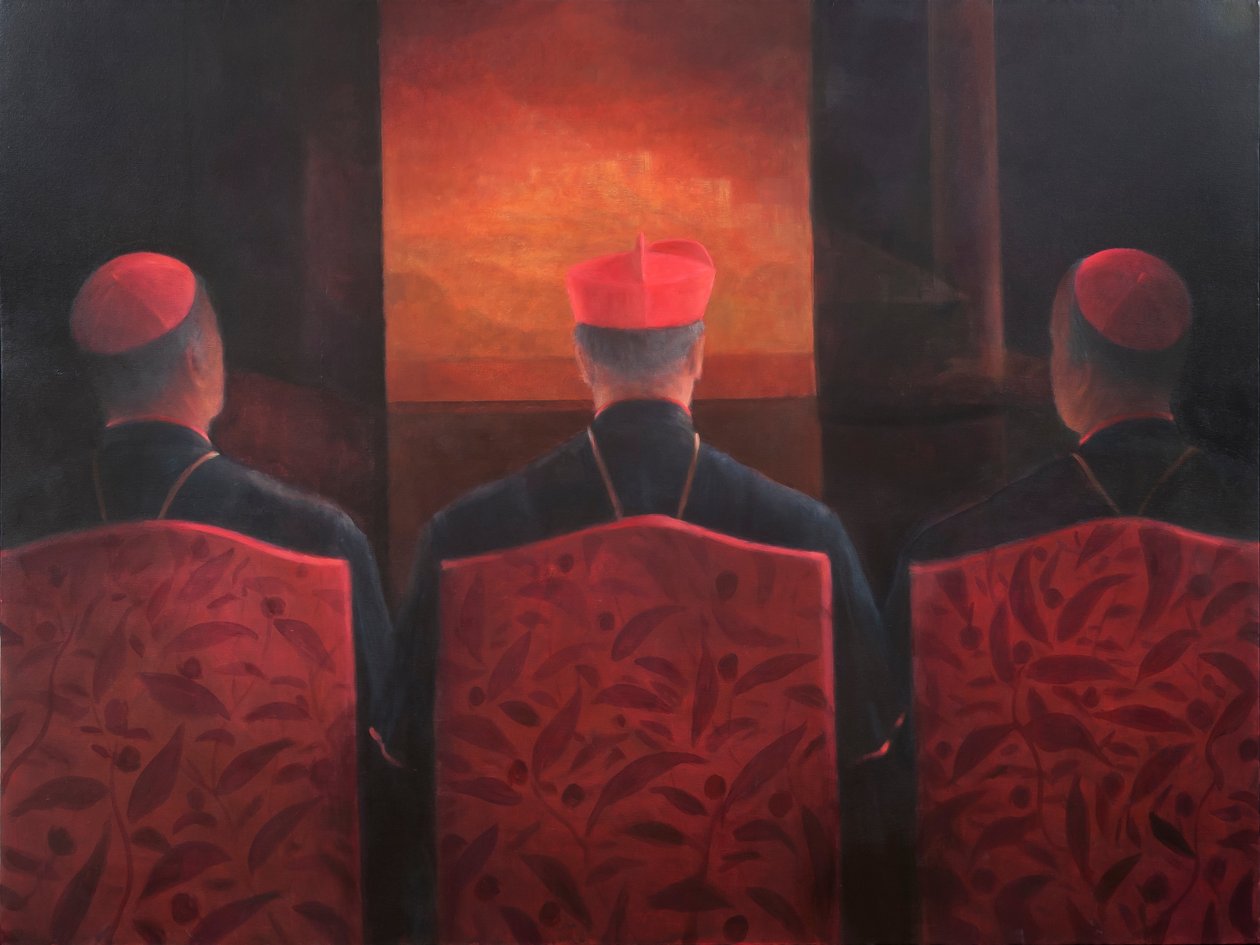 Három bíboros, 2012 (akril, vászon) alkotó: Lincoln Seligman