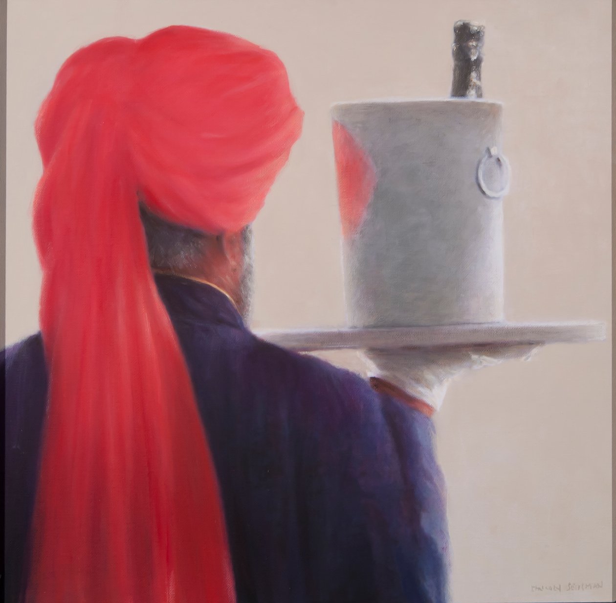 Wine Waiter, Jaipur, 2012 (akril, vászon) alkotó: Lincoln Seligman