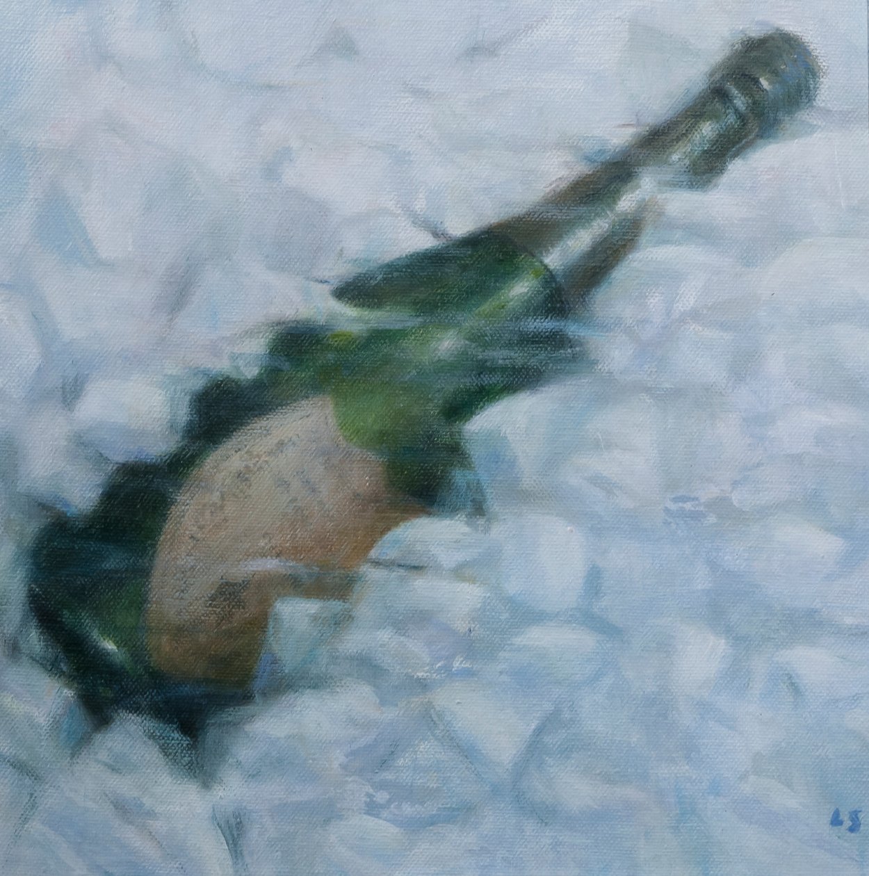 Pezsgő a jégen, 2012 (akril, vászon) alkotó: Lincoln Seligman