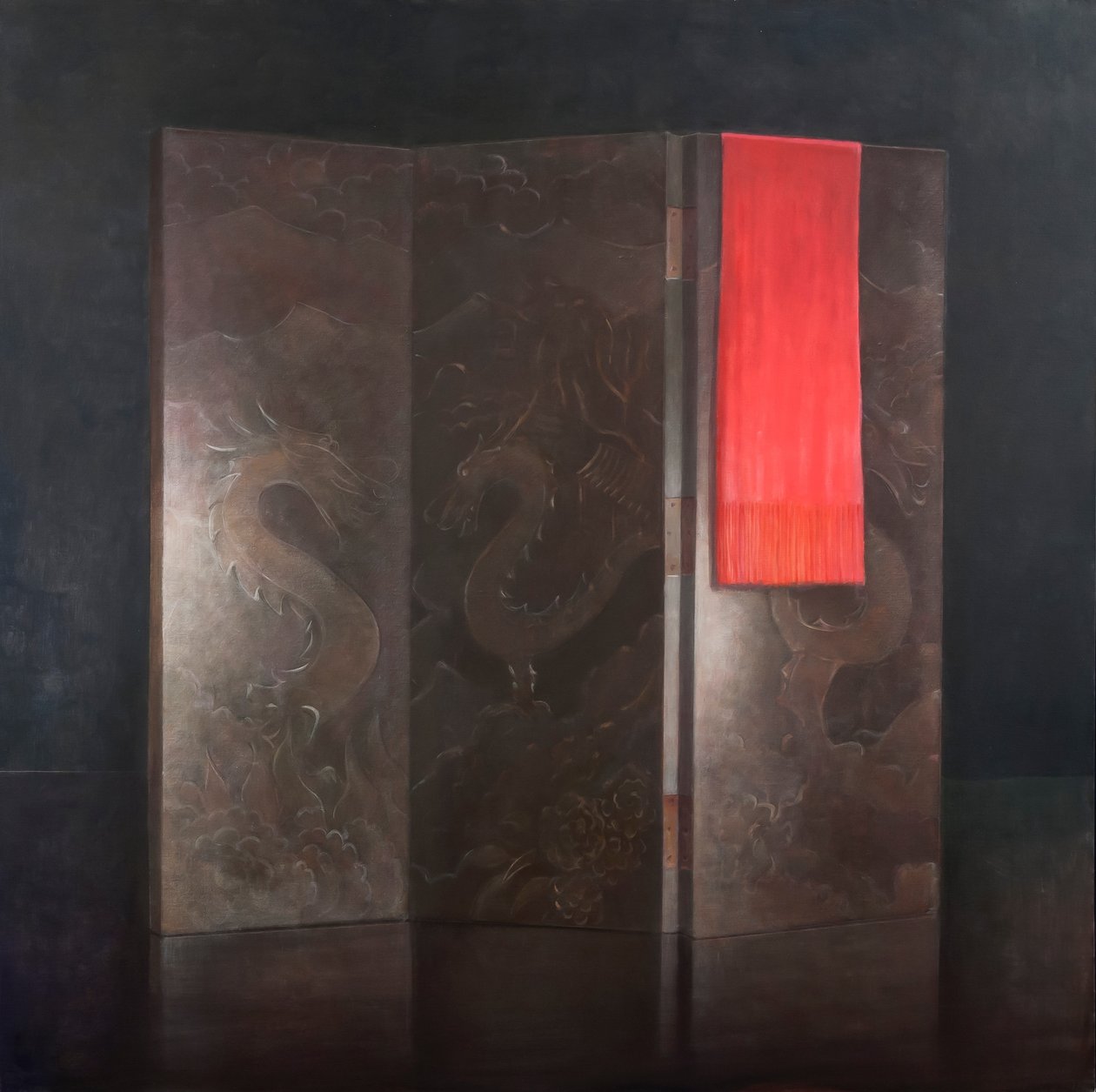 Dragon Screen, 2012 (akril, vászon) alkotó: Lincoln Seligman