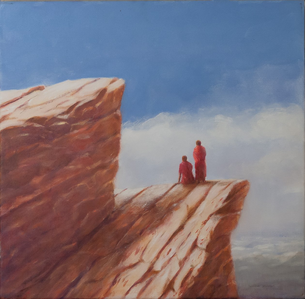 Mountain Walk, Bhután, 2010 (guache, vászon) alkotó: Lincoln Seligman