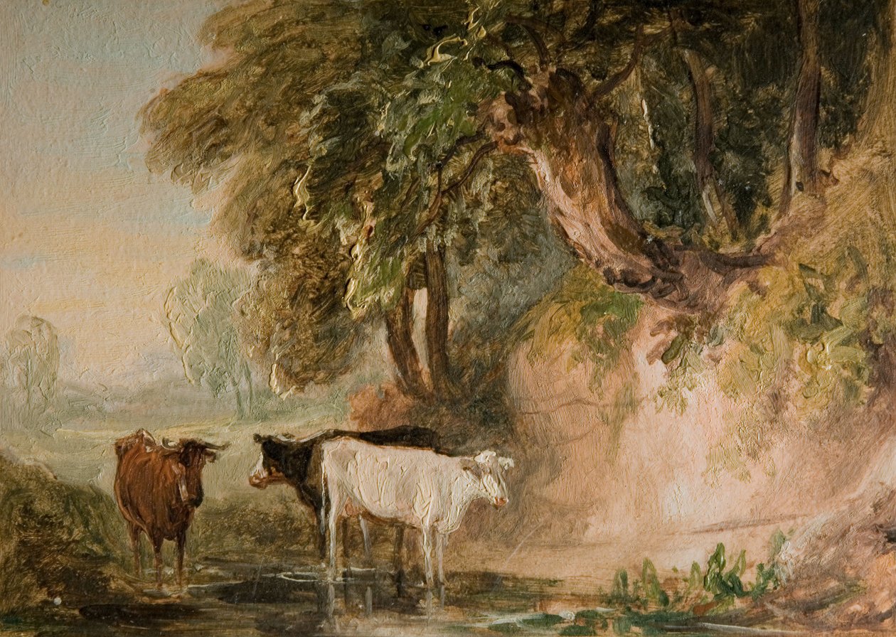Pásztorjelenet szarvasmarhával, [XIX. század]. alkotó: Lines Family