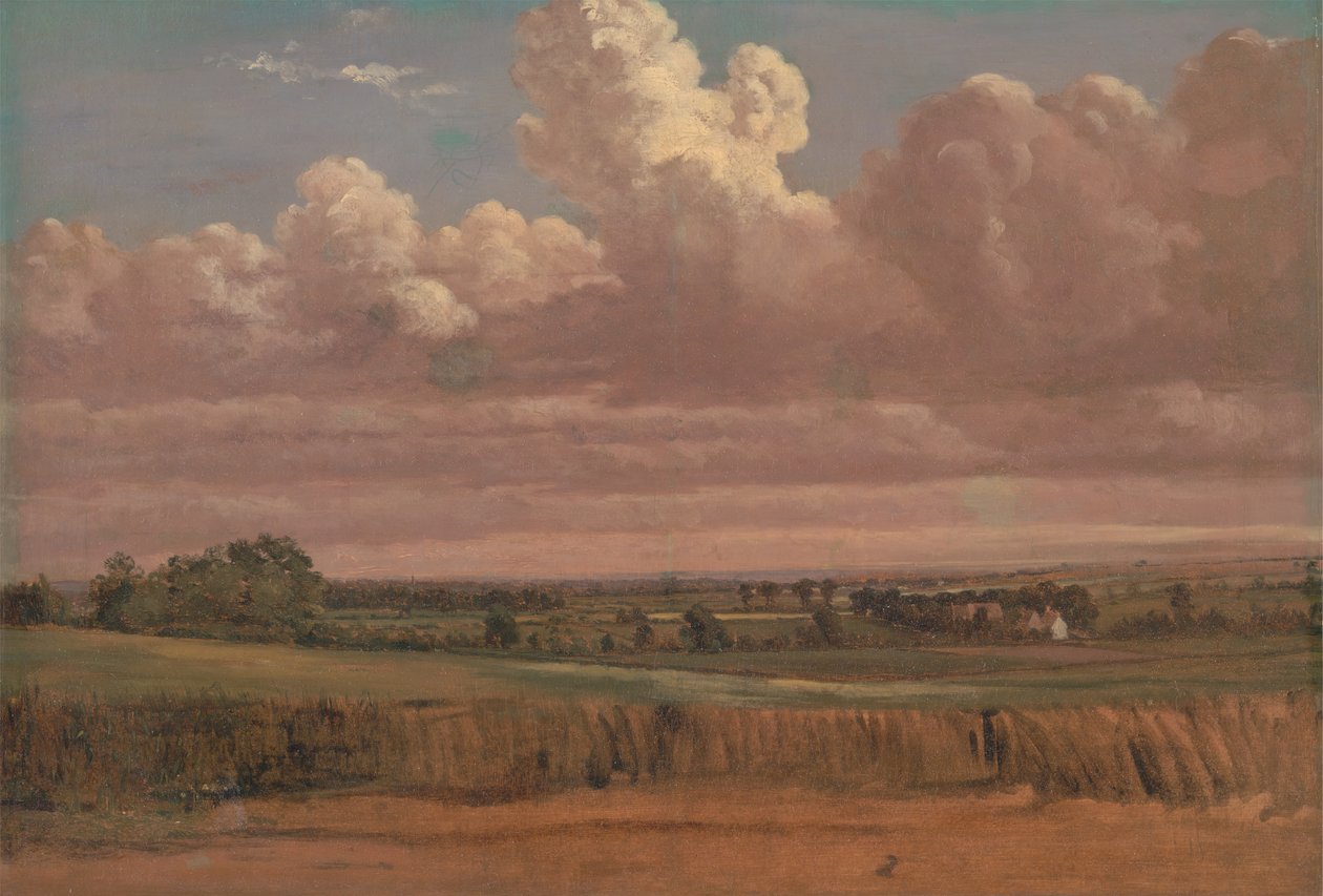 Táj Búzamezővel, kb. 1850-es évek. alkotó: Lionel Constable