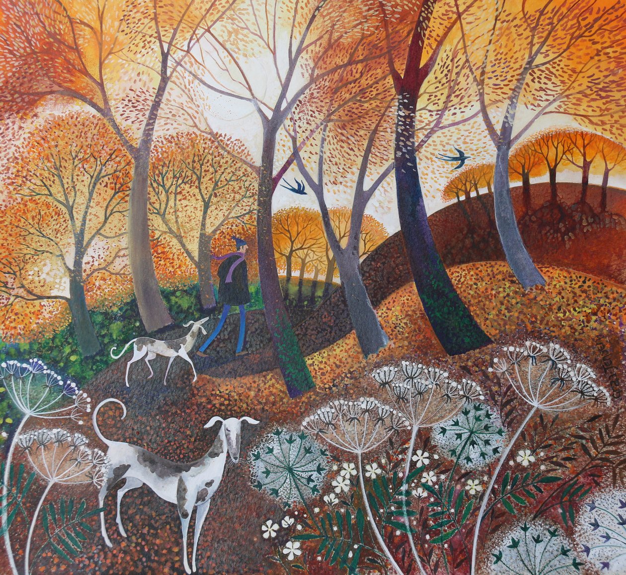 Autumn on the Common, 2017, (akril, papír) alkotó: Lisa Graa Jensen