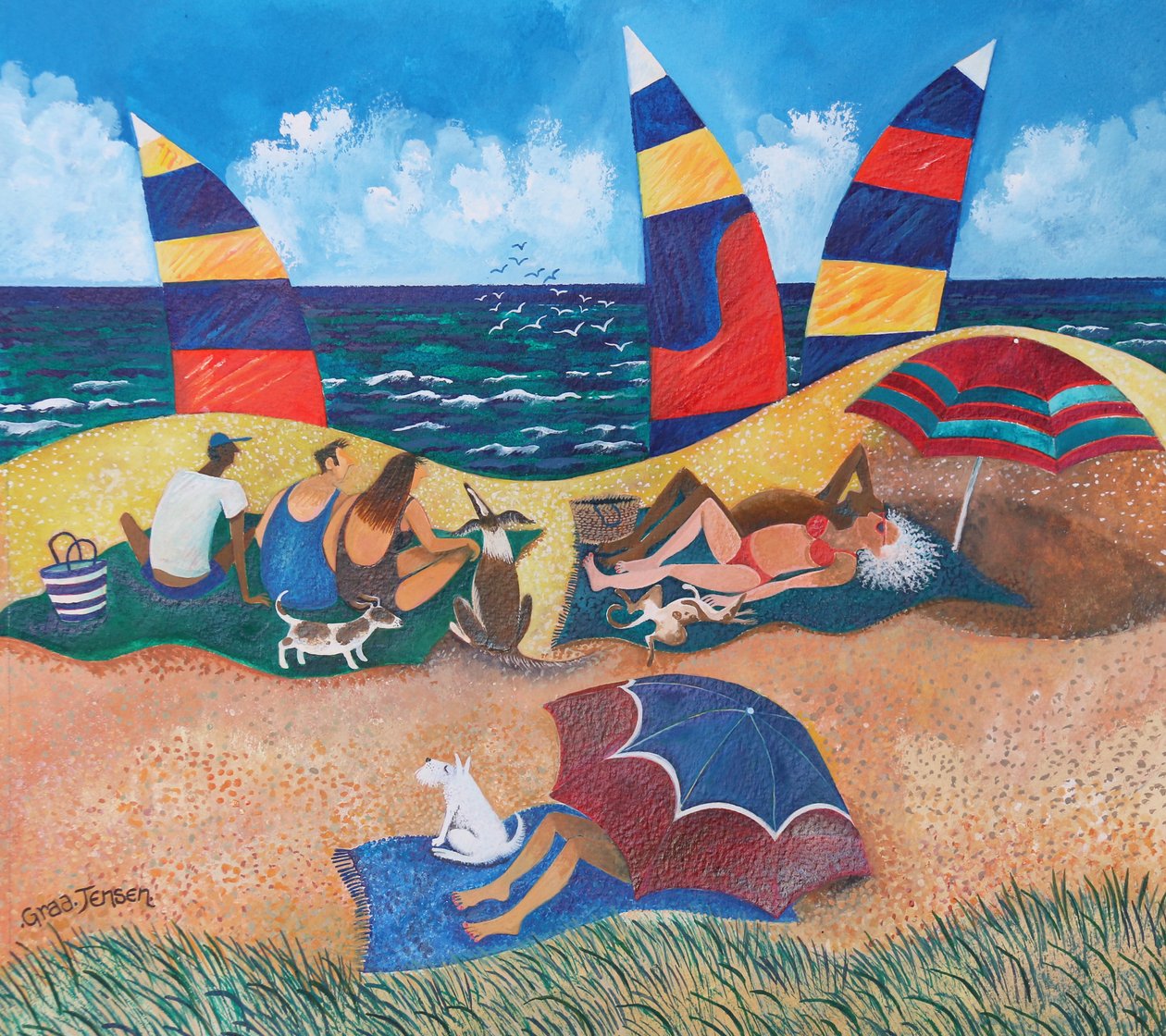Fürdőzselé, 2018, (akril tinták papíron) alkotó: Lisa Graa Jensen